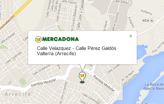 nuevo establecimiento en Valterra (Arrecife), concretamente en la Calle Velazquez S/N esquina con Calle Pérez Galdós S/N.
